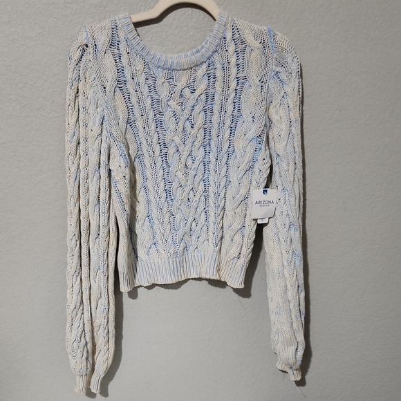 Arizona Jean Company Sweater Women's Cream Cable Knit Size small - Picture 1 of 10